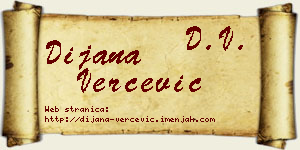 Dijana Verčević vizit kartica